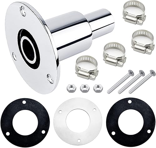 Calentador diésel a través del casco, acero inoxidable 316 de grado marino, apto para accesorios de tubo de tubo de 0.945 in/0.94 pulgadas (recto)