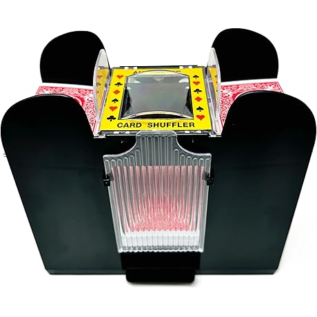 Brybelly 6-Deck Battery-Operated Card Shuffler (Made in USA)