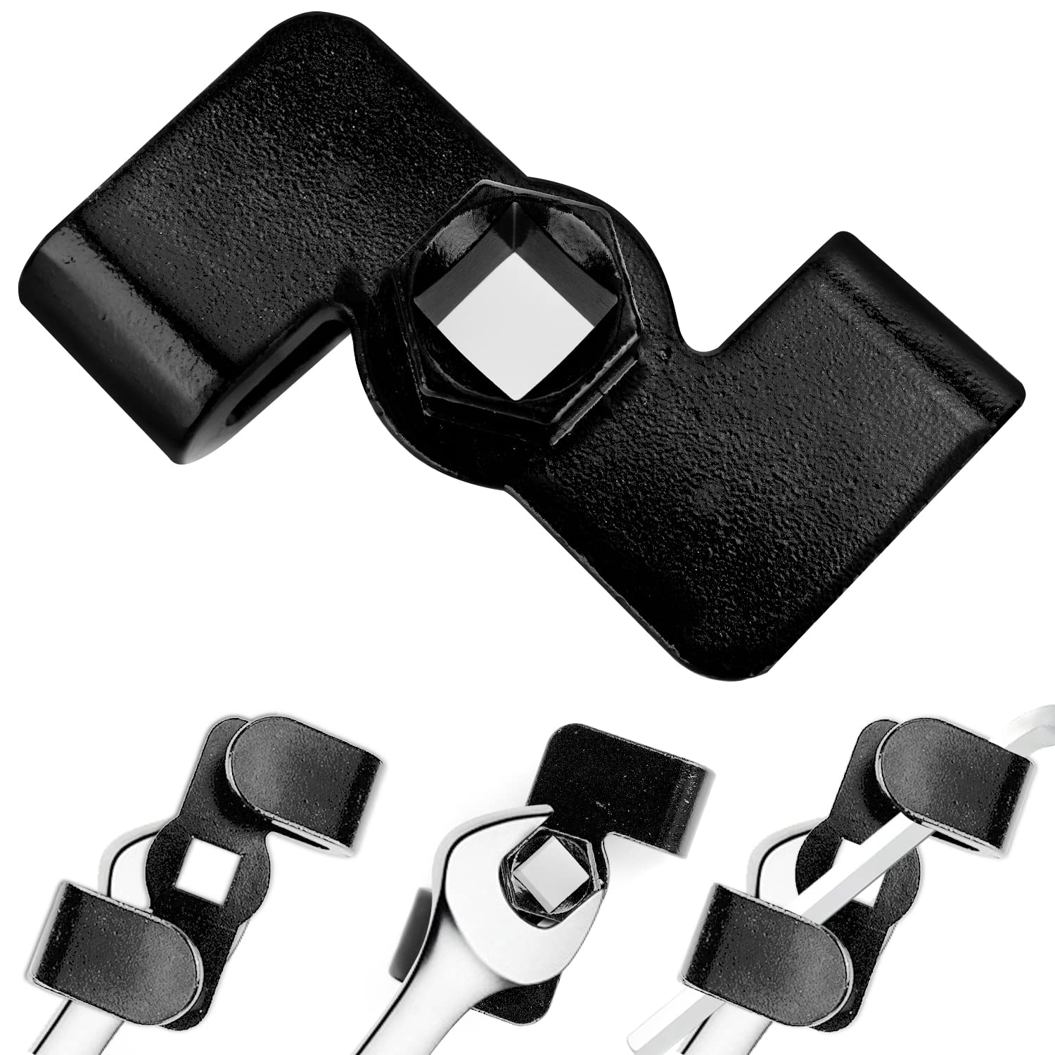 Universal Wrench Extender for Drive Breaker Bars, Universal Wrench Extension Tool for Cheater Bar, Wrench Extender Adaptor kti49403 Use in Stubborn Nuts and Bolts Leverage