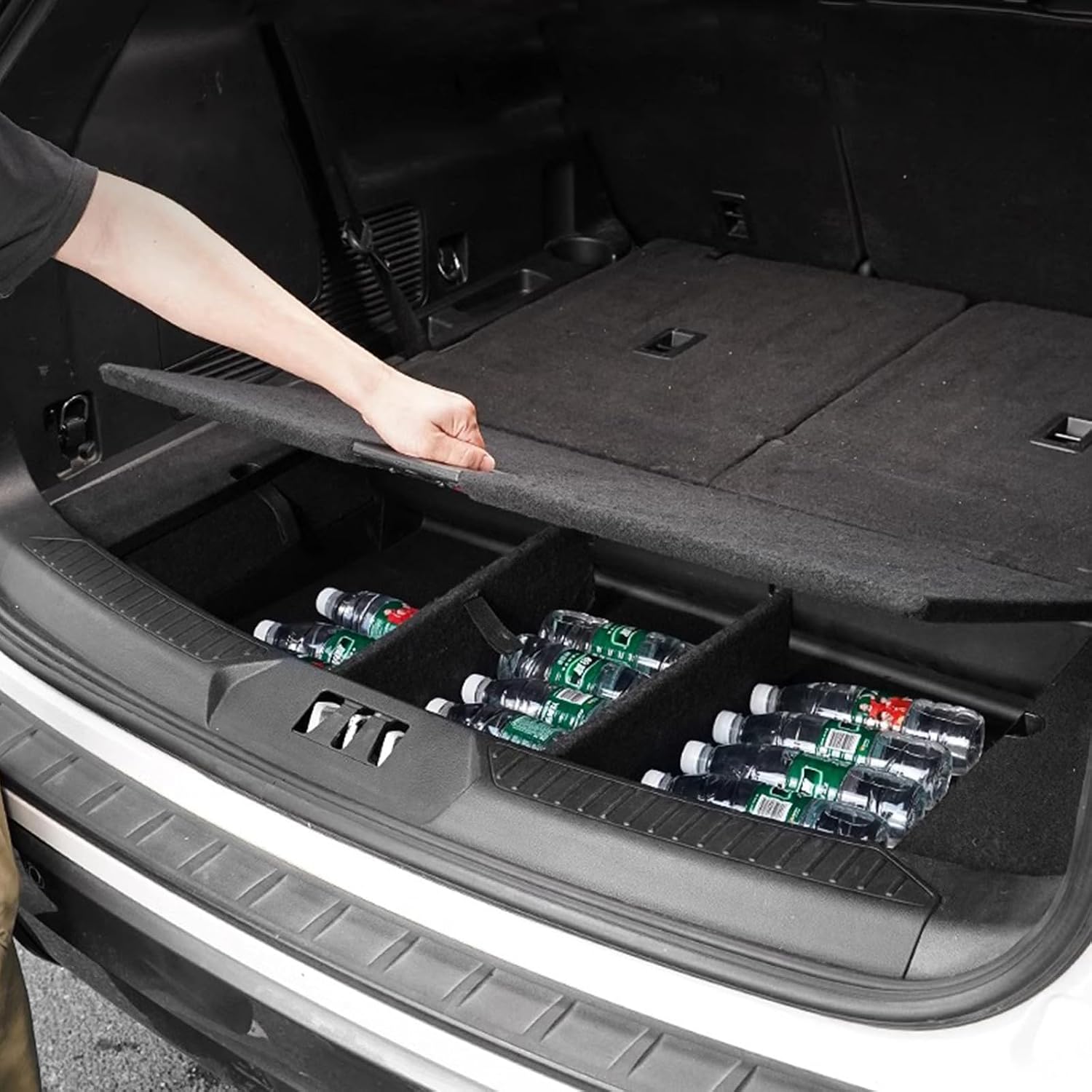 for Ford Explorer 2020-2023 Trunk Box Divider Felt Material Car Organizer Accessories Black 4Pcs