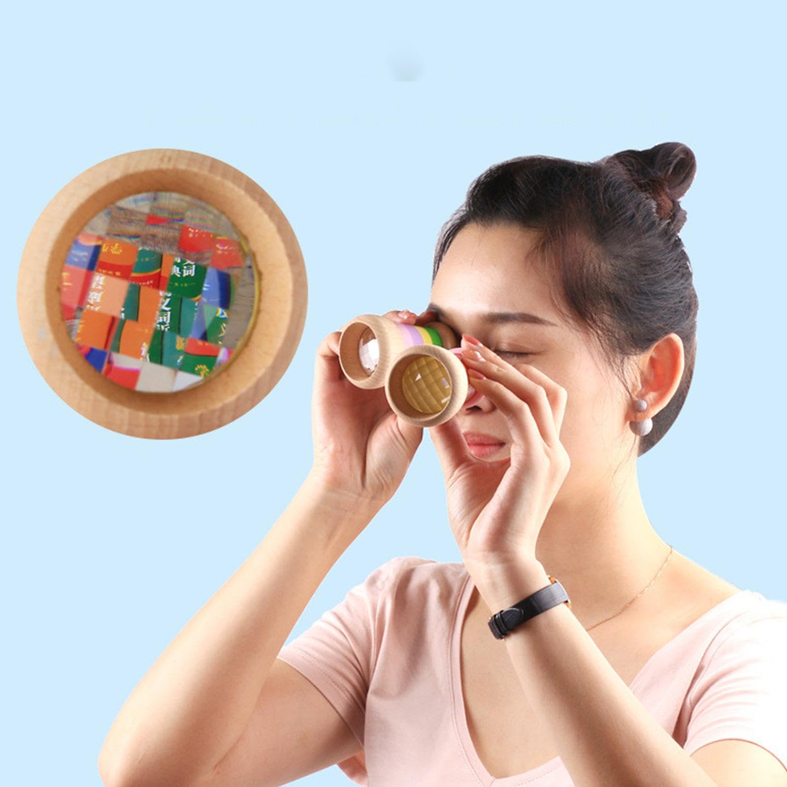 万華鏡　カレイドスコープ　木製 Amazon | 万華鏡のおもちゃ、手作りの木製のカレイドスコープ - 木製の