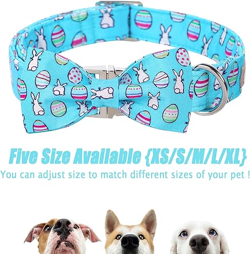 Miniatura 139 de Collar de perro con bandera estadounidense con pajarita, collar patriótico para perros pequeños, medianos y grandes, talla XS