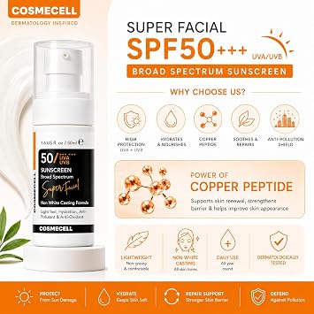 Super Facial Broad Spectrum SPF 50 Sunscreen, 50ml