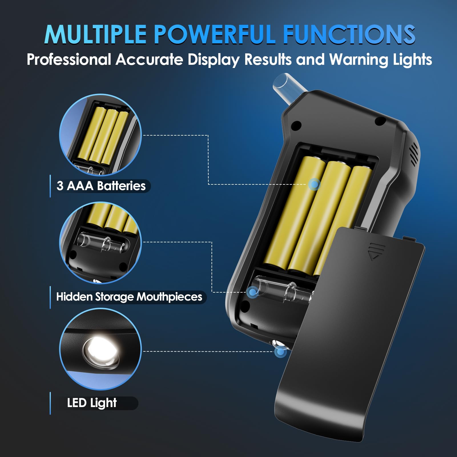 CAMTHON Ethylotest Electronique Homologué NF, Ethylometre, Alcoomètre, Alcootest Personnel, Résultat Précis, Précision De Qualité