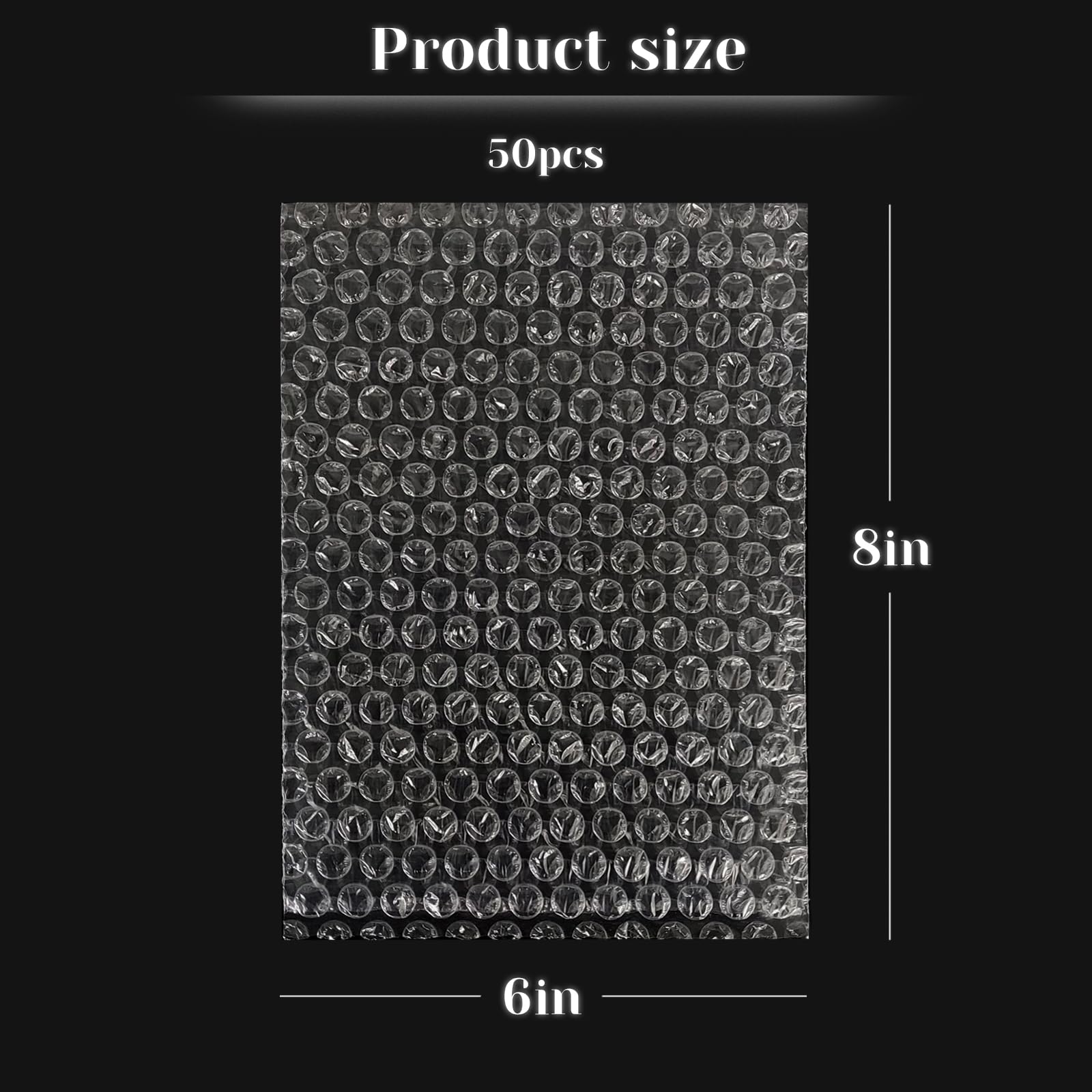 50 bolsas de plástico de burbujas, bolsas transparentes de 15,2 x 20,3 cm, materiales de embalaje para artículos frágiles, mangas de burbujas para embalaje y envío