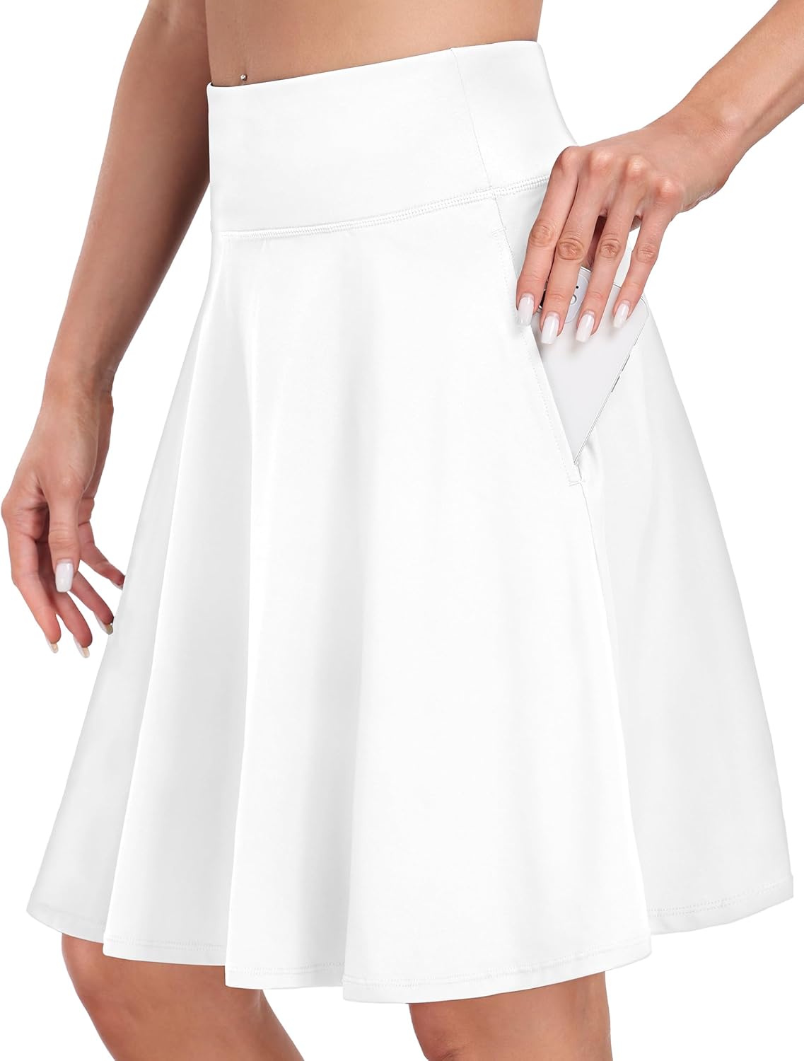 Desol 20" Women's Knee Length Tennis Golf Skirts with Shorts and Pockets High Waisted Athletic Casual Workout Skorts