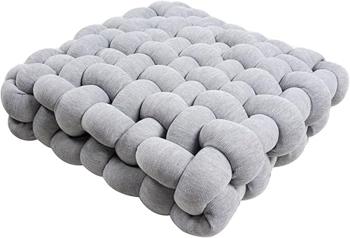 Almohadillas cómodas para silla, almohada de algodón y lino, almohada de yoga de punto, cojín cuadrado de lana tejida, cojín de sofá, cojín de