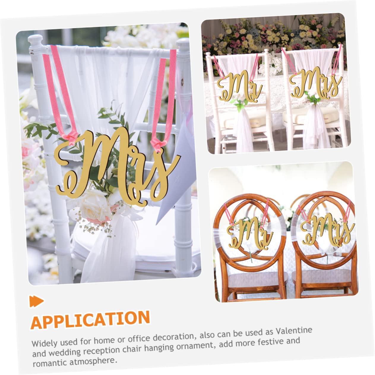 MAGICLULU 3 Set Di Eleganti Decorazioni Per Matrimoni Cartelli in Legno Ornamenti Appesi Per Decorazioni Per Matrimoni