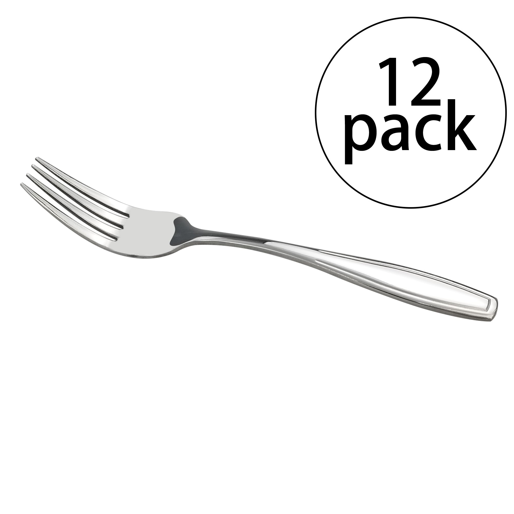 Set de couverts en acier inoxydable Salad Forks-12 Silver