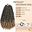 Passion Twist Hair 12 Inch 8 Packs Passion Twist Braiding Hair Water Wave Crochet Hair Extensions Bohemian Braids Passion Twist Crochet Hair Ombre Blonde (12 Inch,1B/27)