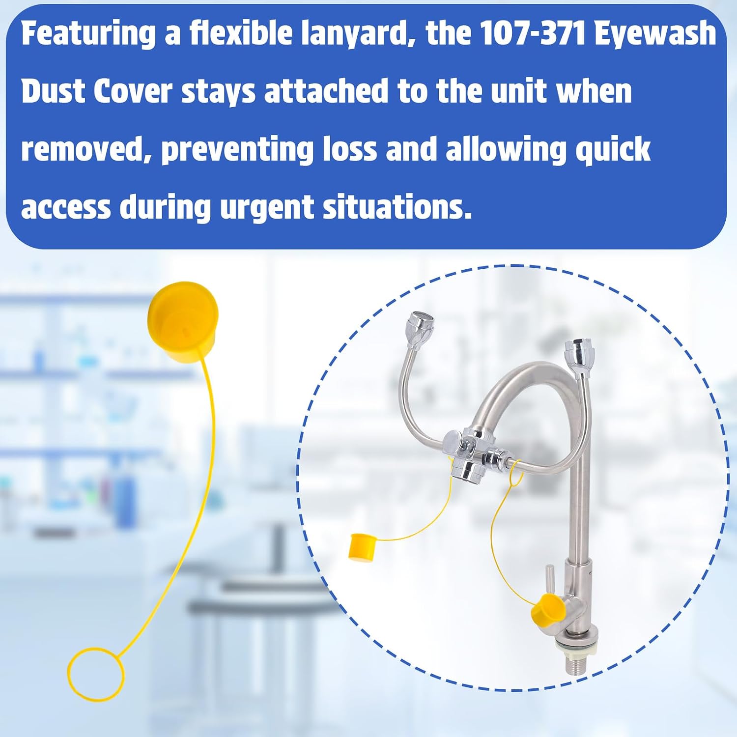107-371 Tethered Dust Covers fit for Haws and Bradley Eye Wash Station (2)