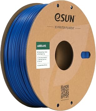 eSUN High Speed ABS+ Filament 1.75mm, Excellent Layer Adhesion 3D Printer Filament Speedy ABS Plus for Fast Printing, 1KG Spool 2.2 LBS 3D Printing Filament for 3D Printers, Blue