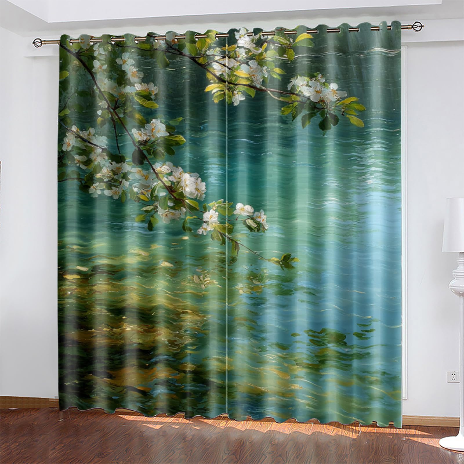 Rideaux occultants durables à œillets et voilage thermique isolant 2x75x166cm