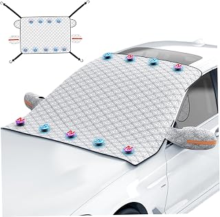 Windshield Cover for Ice and Snow 5 Layer Winter Windshield Snow Cover with Magnetic Edges Windproof Frost Protection Car Front Window Ice Shield for Winter Freezing and Snowfall