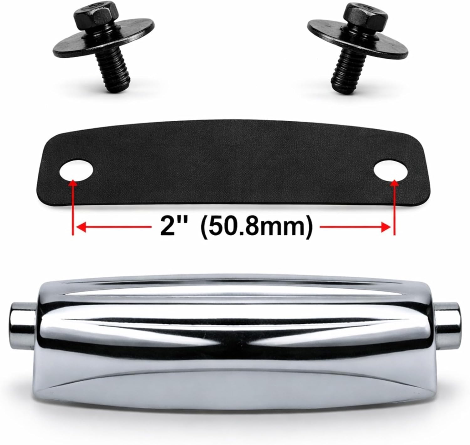 ROSS Percussion Double End Drum Lugs Chrome 10 Pack with Gaskets Screws 2 Inch Spacing 7/32 Thread