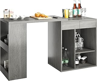 Bestier Kitchen Sideboard, Dining Buffet Cabinet with 2 Drawers, Floor Storage Cabinet with Adjustable Shelves, Wooden Con...