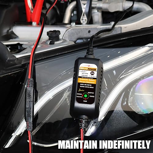 Miniatura 15 de MOTOPOWER MP00205A Cargador de batería automático de 12V 800mA, mantenedor, cargador de goteo y desulfatador