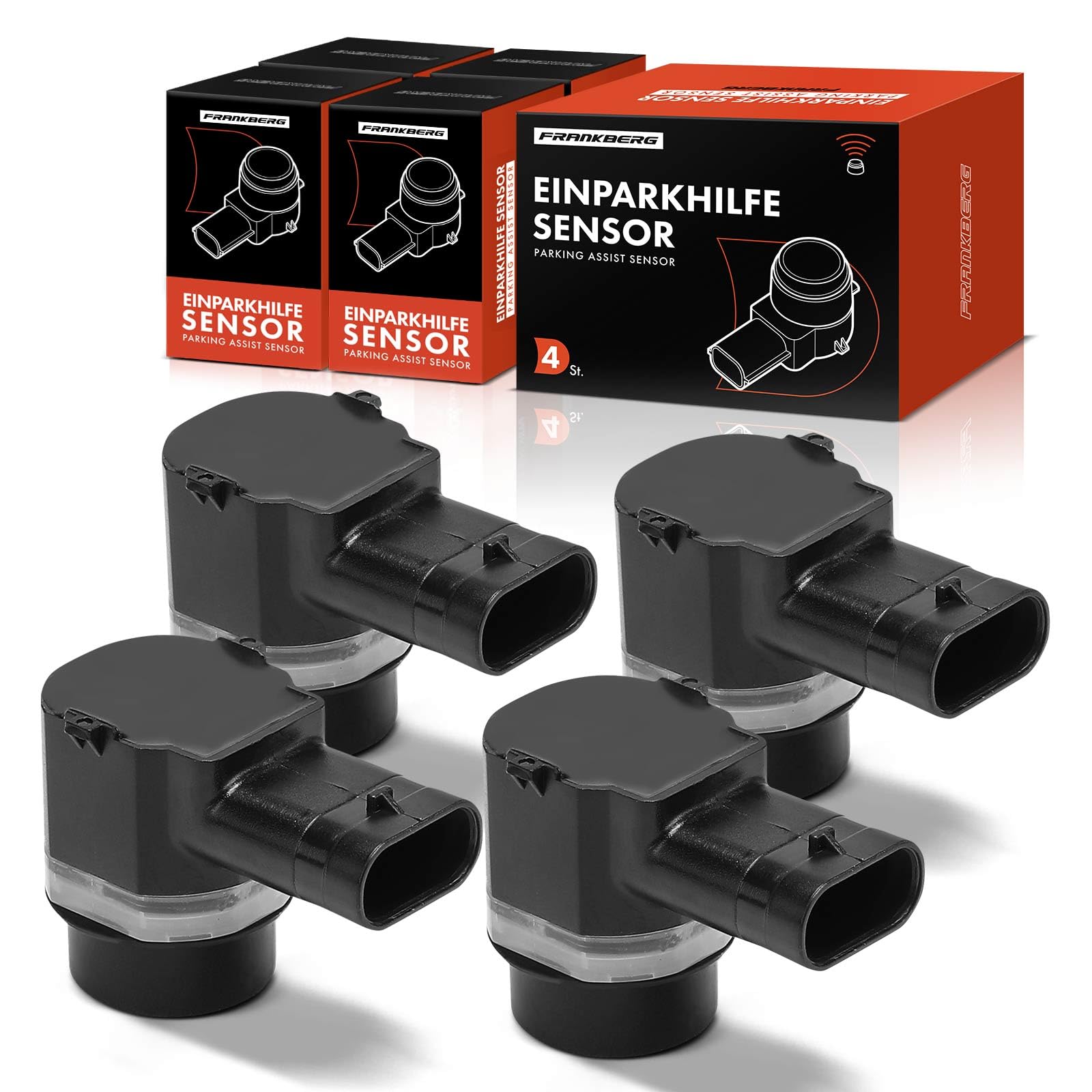 Frankberg 4x Capteur de stationnement PDC Vorne Compatible avec A3 8P1 1.2L 2003-2012 T.i.g.u.a.n 5N 1.4L 2007-2018 Toura.n 1T1 1T2 1.4L 2003-2010 Toura.n 1T3 1.2L 2010-2015 Remplacer# 1T0919275A
