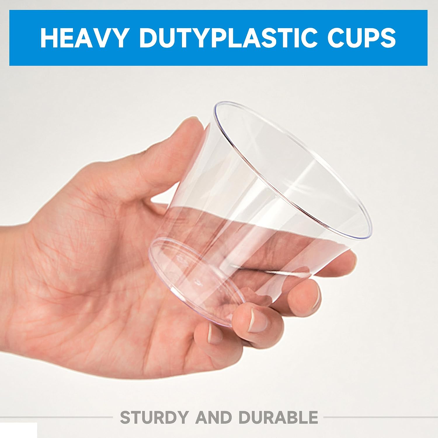 RACETOP 9 oz 200 packs Clear Disposable Plastic Cups, Durable Plastic Cups Tumblers, Perfect for Parties, Wedding and Festival Events image 3
