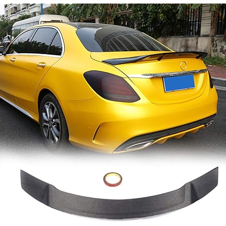 Amazon Com Mcarcar Kit Carbon Fiber Trunk Lid Spoiler Wing Fits For Mercedes Benz C Class W5 C180 C0 C250 C300 C400 C43 C63 Amg Sedan 14 19 Factory Outlet Cf Rear Boot Lid