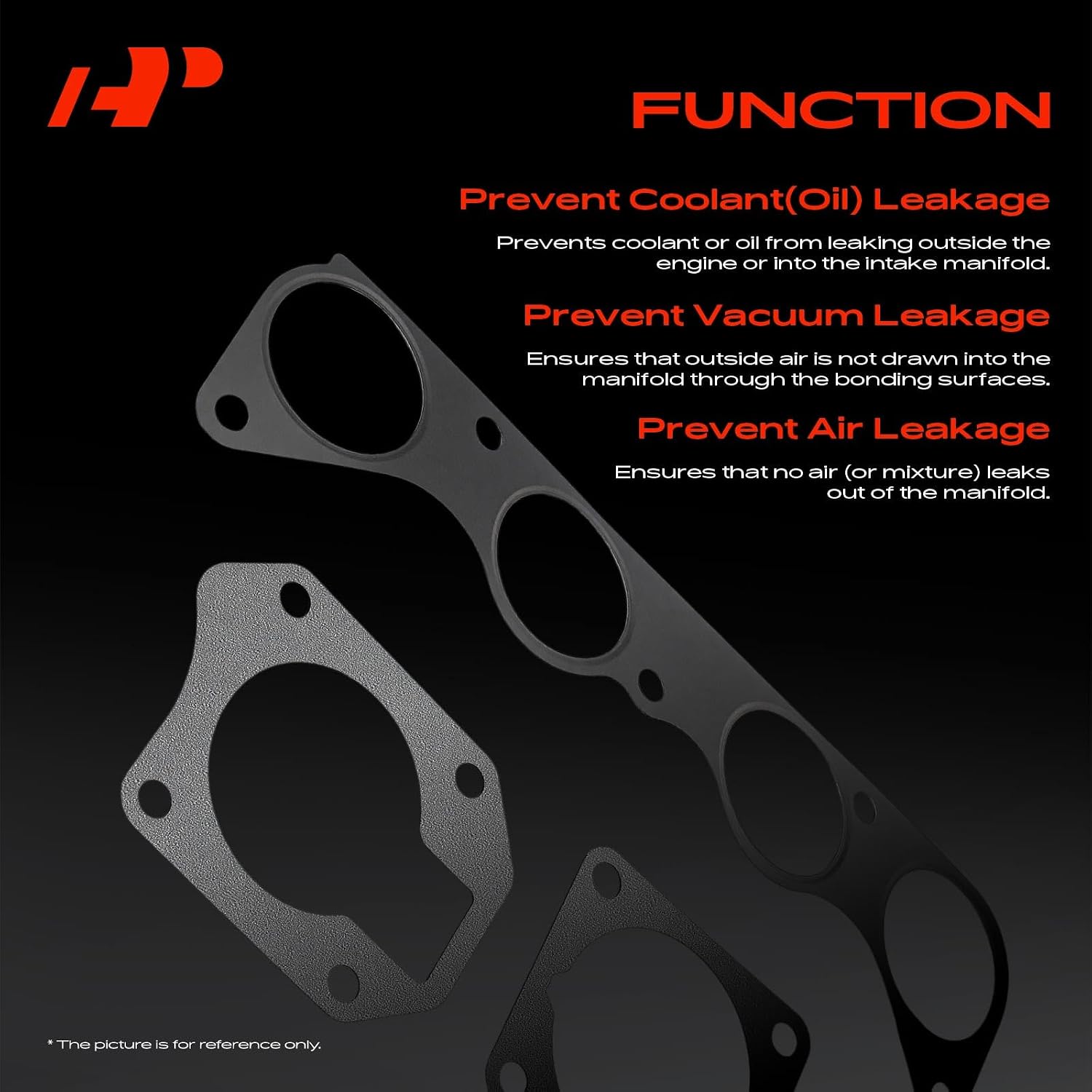 A-Premium Upper Fuel Injection Plenum Gasket Set Compatible with Honda CR-V CRV 2007-2009, Accord 2003-2007, Element 2003-2011 & Acura TSX 2004-2008, 2.4L