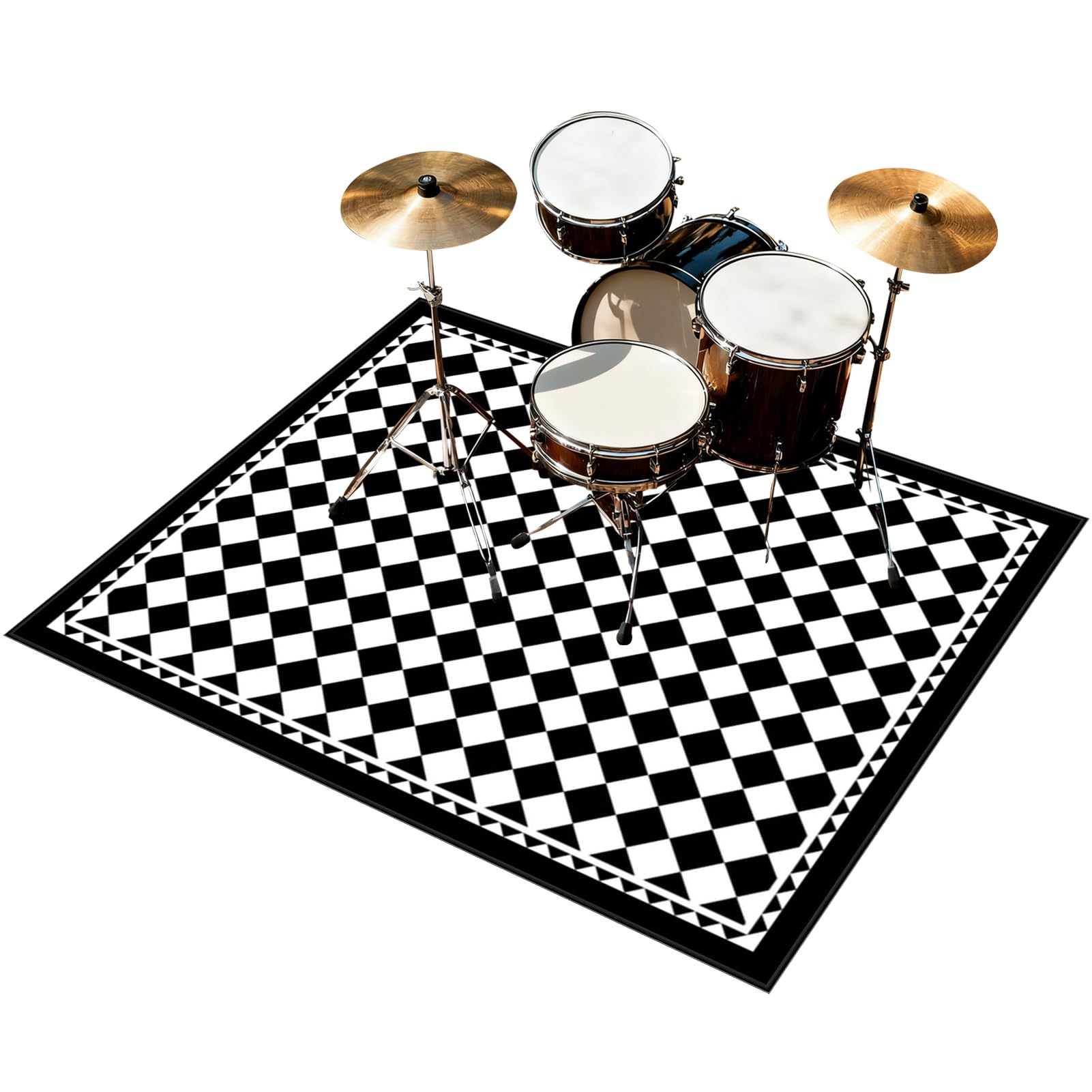 Tappetino Insonorizzato Batteria Drum Tappetino per Batteria e Percussioni Tappeto a Tamburo Tappeto per Batteria Elettrica Tappeto per Batteria Acustica Tappeto Antiscivolo Batteria 140 x 100 cm