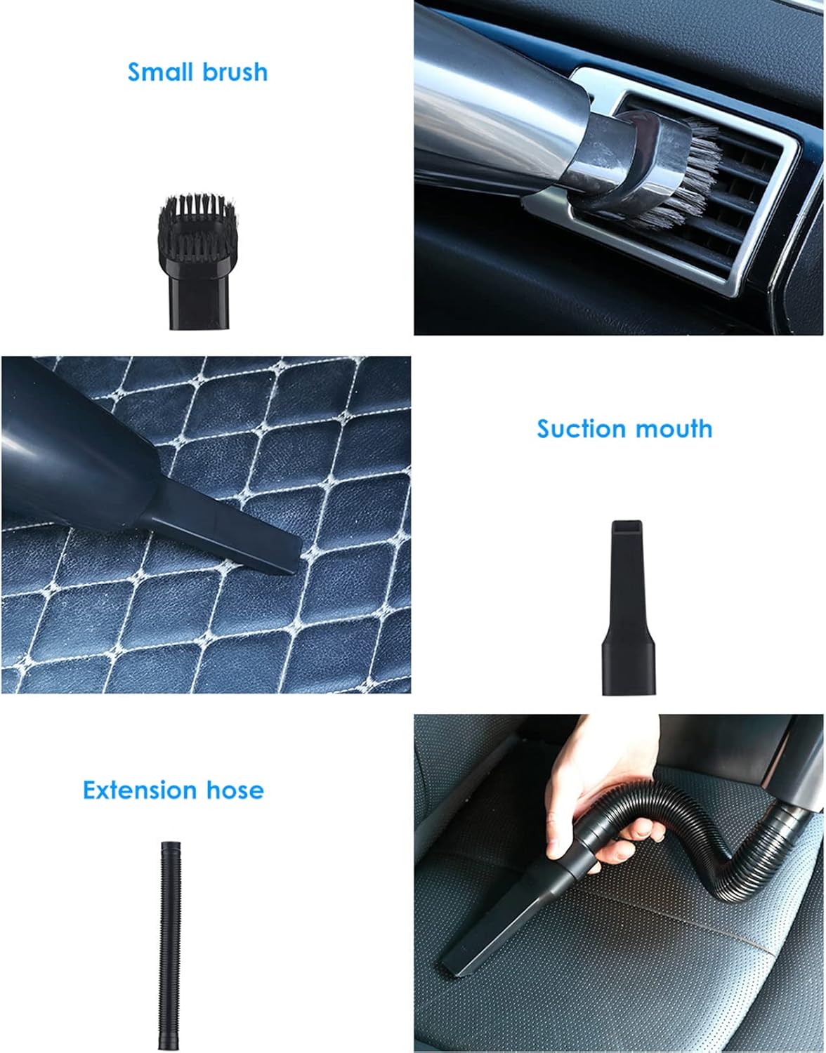 6000PA Portable Car Vacuum Cleaner 120W High Power Handheld Vacuum 16 Ft Cord for Car Interior Accessories Cleaning with Wet Or Dry,Pink
