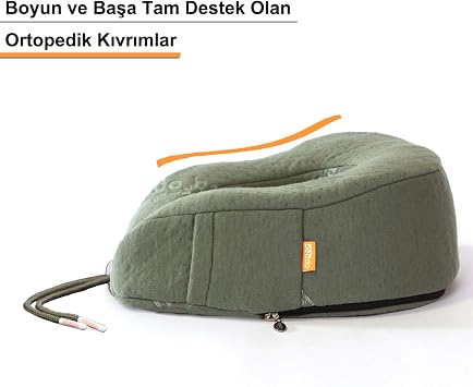 beddo™ Bamboo Series | Orthopedic Neck and Travel Pillow | Khaki Color