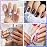 Maitys 168 Pcs 12 Sheets Full Wrap Nail Stickers Polish Strips Gradient Stickers Glitter Self Adhesive DIY Gel Nail Strips Decals with 1 Pcs Fingernail Files for Holiday Decor(Vivid Style)