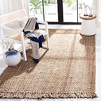 Vista 12 de SAFAVIEH Natural Fiber Collection - Alfombra de pasillo de 2 pies 6 pulgadas x 16 pies, natural, yute de borla hecho a mano, ideal para zonas