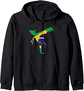 Capoeira Brazilian Martial Arts Sports Brazil Capoeira Zip Hoodie