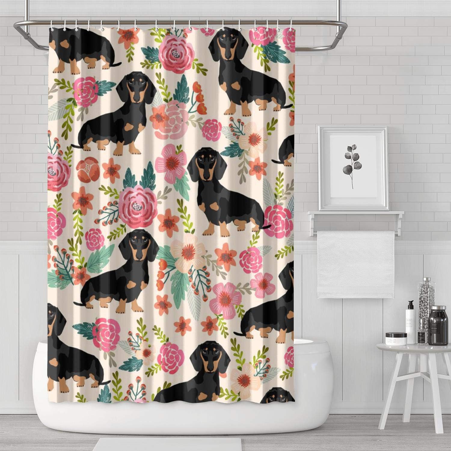 BOShout Doxie Dachshunds Wiener Dog Flowers Florals Shower