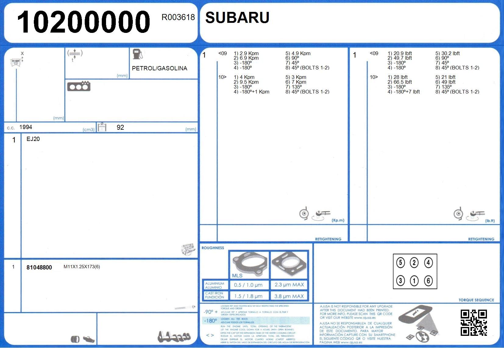 Ajusa Kit Guarnizioni Monoblocco - Ricambio Auto Di Alta Qualità, Codice 54052800 - Foto 8