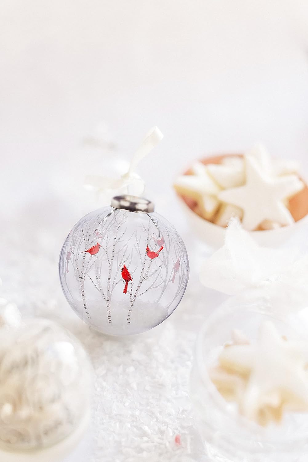 Abbott Collection Cardinal in Trees Ball Ornament-2.75" D - Image 2