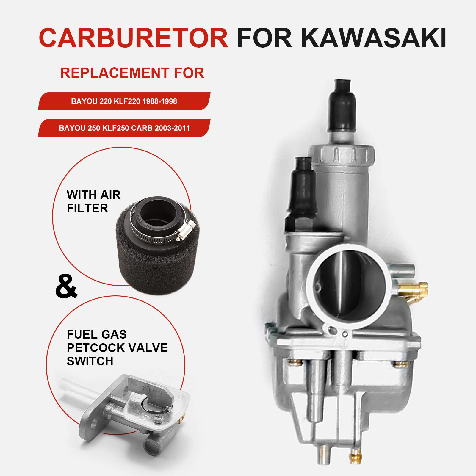 Buy KAWASAKI BAYOU 220 KLF 220 1988-1998 CARB REBUILD KIT In Alexandria - Foto 2