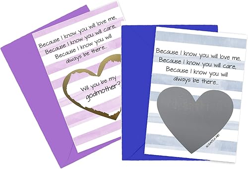 Miniatura 50 de Spanish Will You Be My Godmother Godfather Scratch Off Card, Card for Tia y Tio Promotion to Padrinos from Niece Nephew Goddaughter Godson