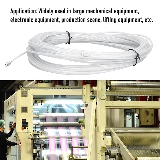 Cable de acero de alta resistencia a la tracción, 70# - para equipos mecánicos y electrónicos, tracción y amarre - 30 m (98,4 pies) miniatura 6