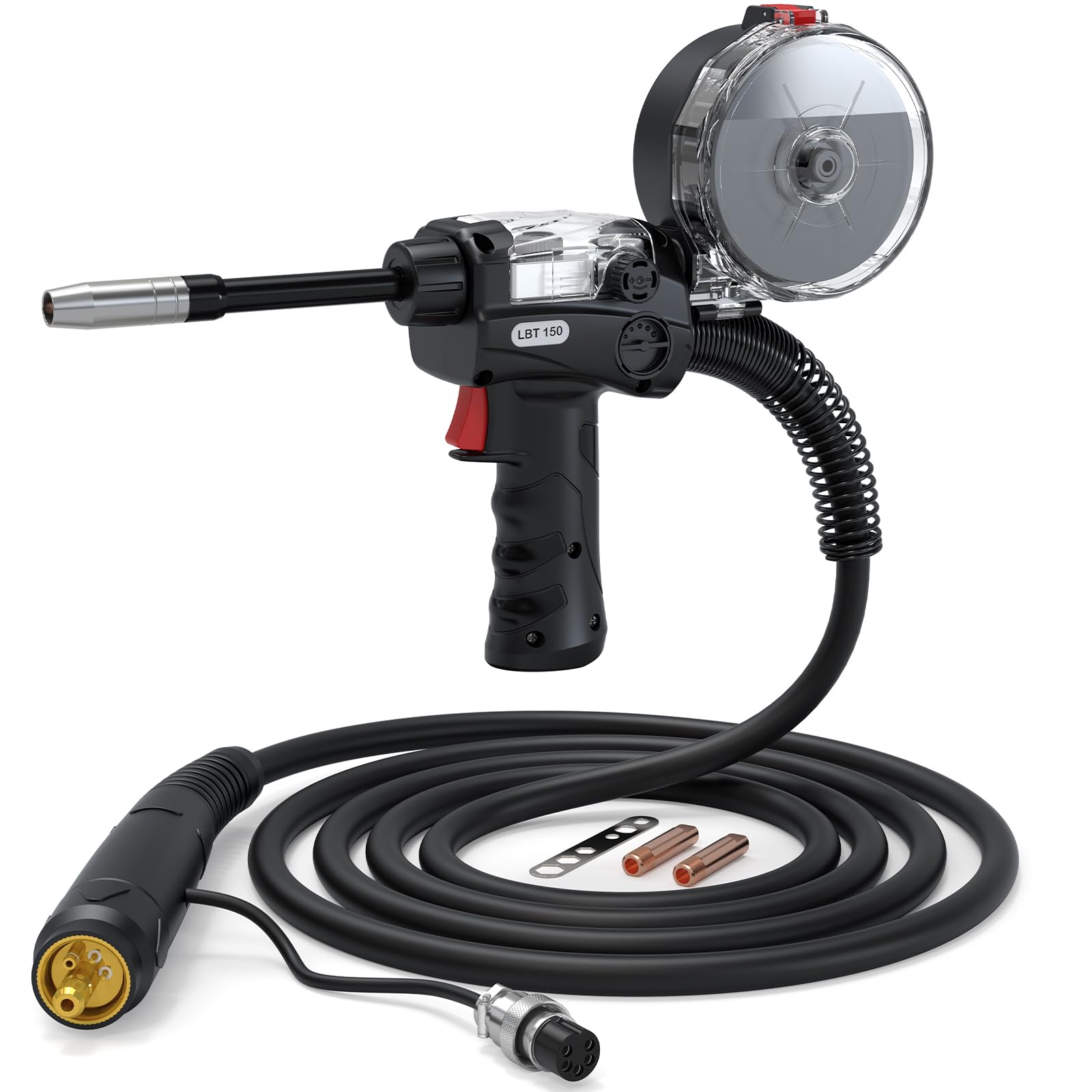 ARCCAPTAIN Spool Gun for Aluminum Welding Euro Connection 5-Pin 10FT for ARCCAPTAIN MIG205MP, MIG205PRO, MIG165PRO, MIG200ELITE