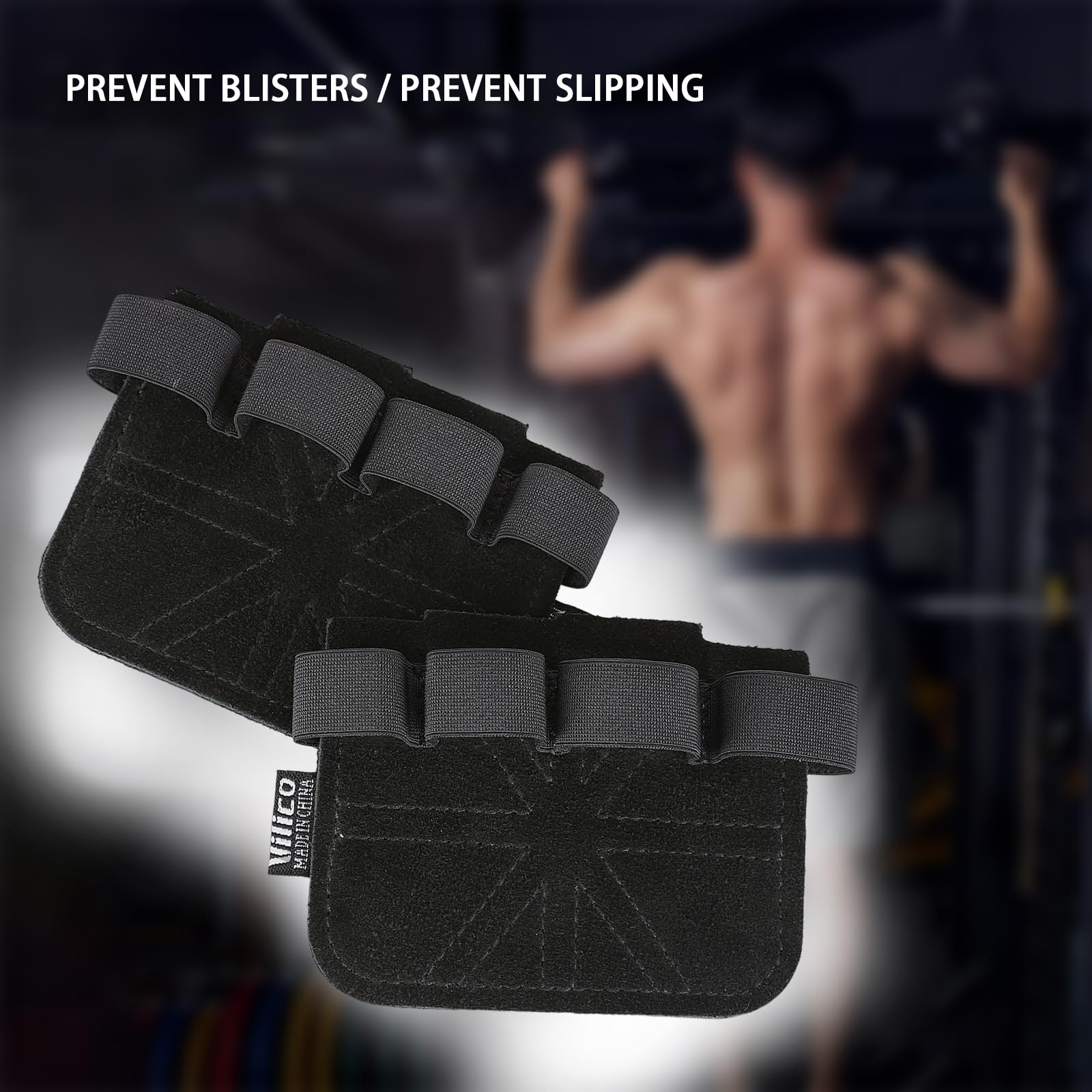 2 Paires Sangle de Tirage Musculation, Bandes de Traction Power Musculation Fast Grip en Cuir, Lifting Straps pour Fitness, Levage, Gym, Sangles de Levage pour Homme et Femme