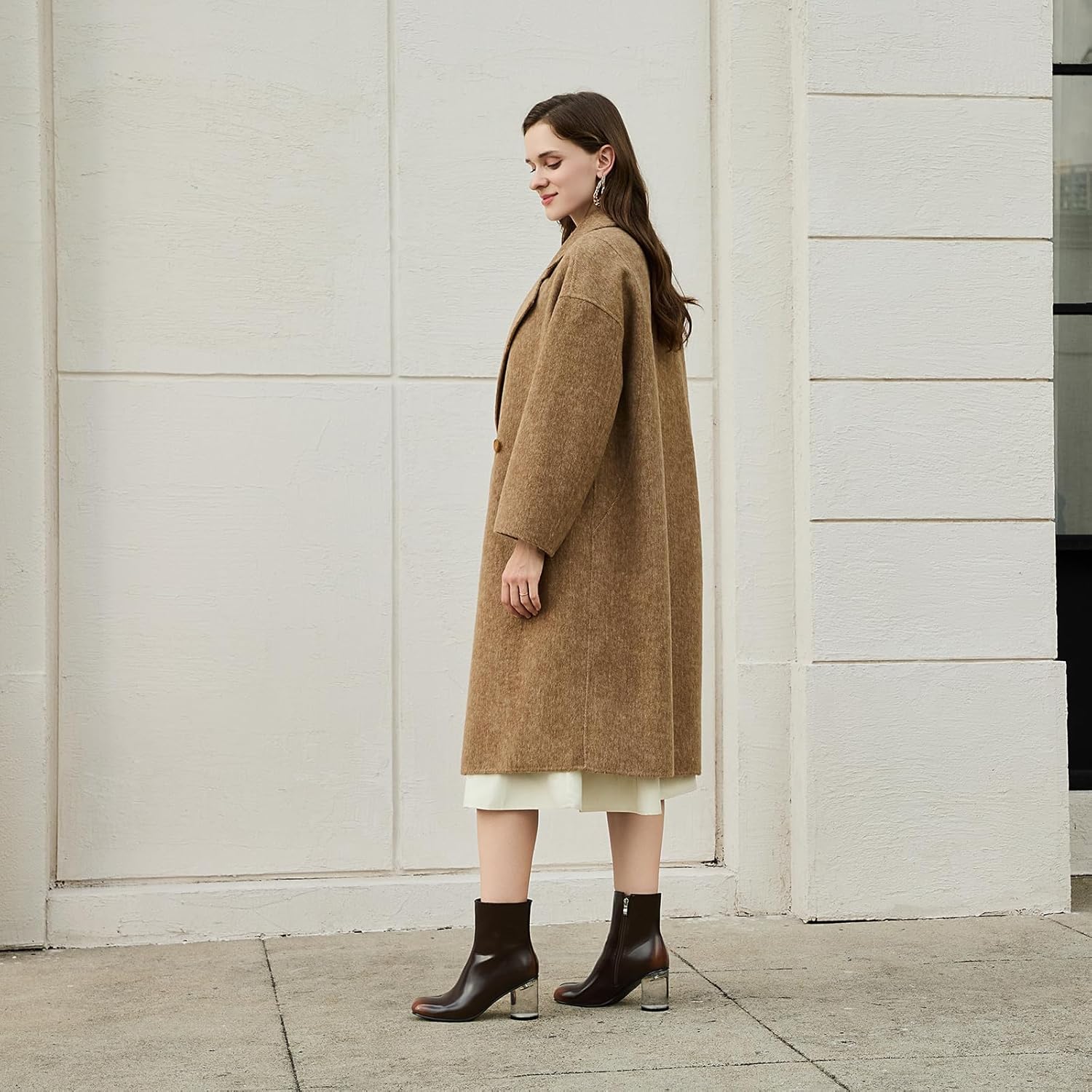 Split Toe Women Clear Block Heels Ankle Boots Chunky High Heels Booties Tabi Zipper Side Short Boots - Image 7