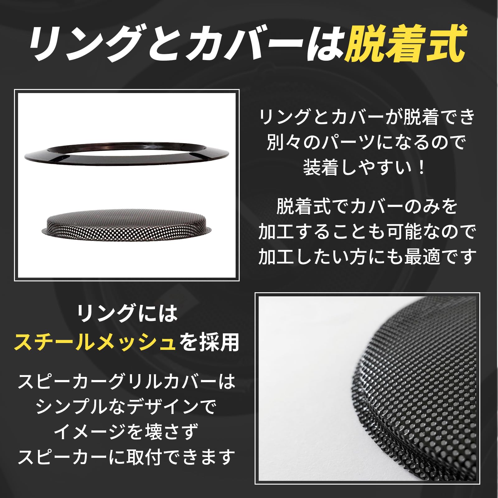 Amazon | RIZES スピーカー ディスプレイ 車 カー 用品 diy