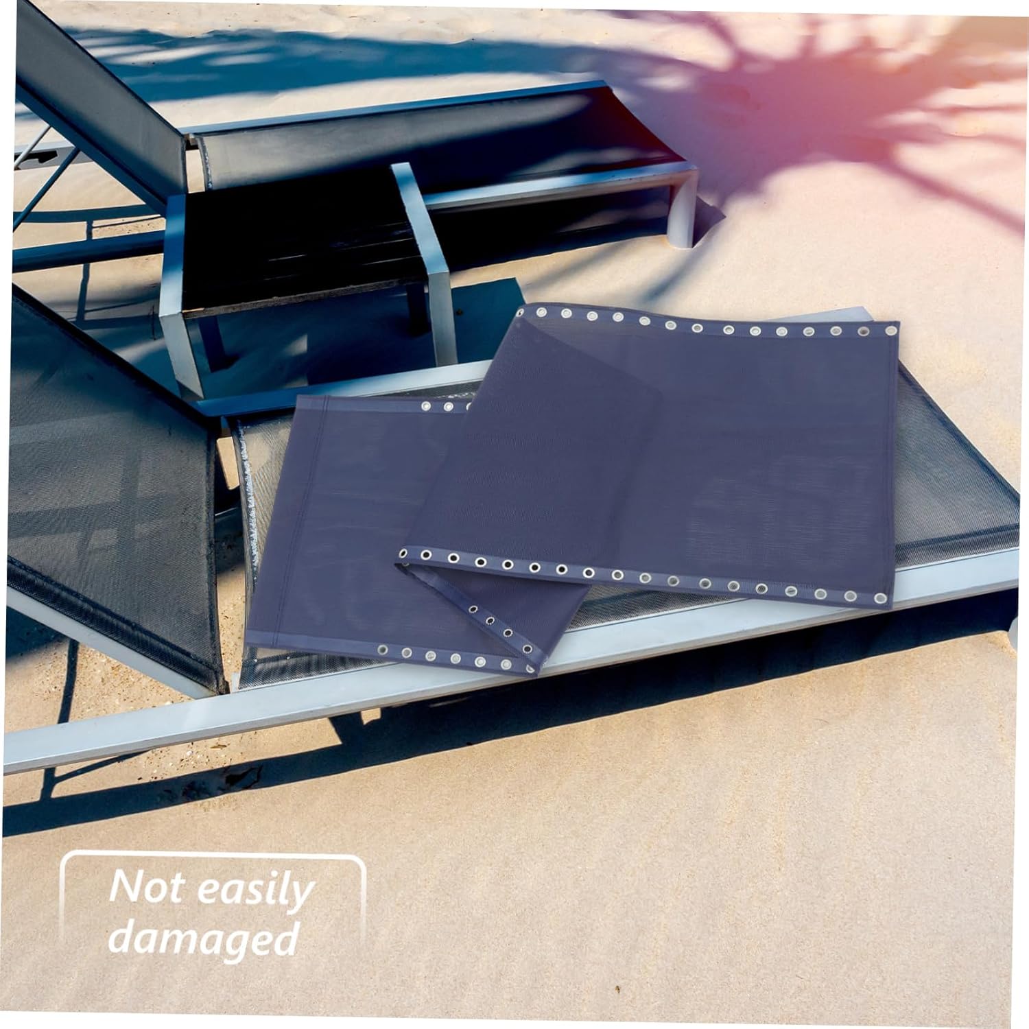 Mobestech Beach Chair High Off Ground Replacement Sling Travel Beach Chair Fabric Deck Accessory