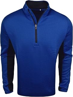 Golf Midweight Textured 1/4 Zip Pullover Galaxy Blue Large