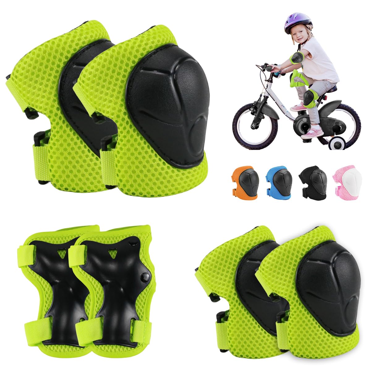 Kit Protezioni 6 In 1 Per Bambini - Ginocchiere, Gomitiere E Polsiere Per Skateboard E Bici - Foto 8