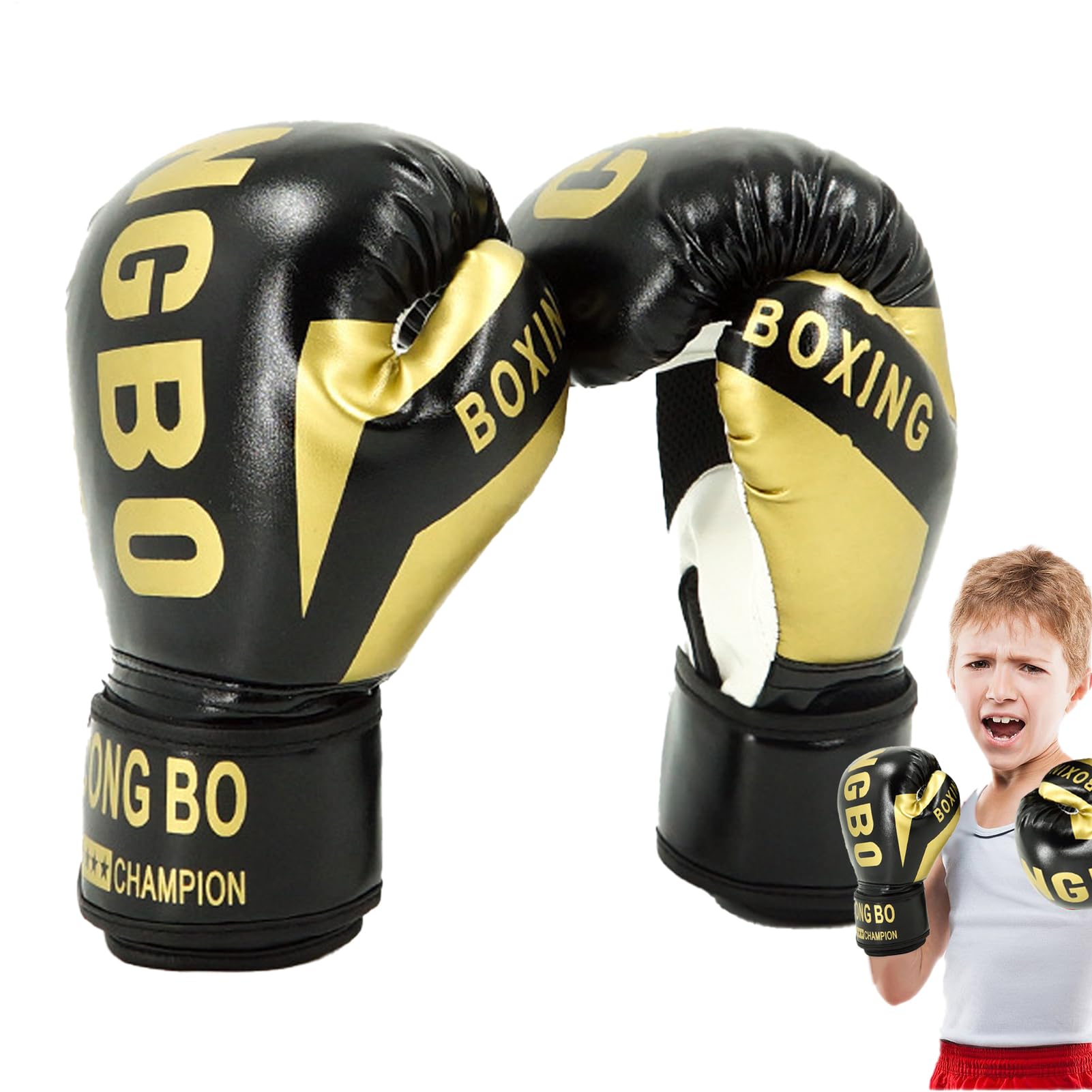 Guantoni Da Boxe Per Ragazzi E Ragazze 6-12 Anni Con Fascette Allenamento Sparring Combattimento