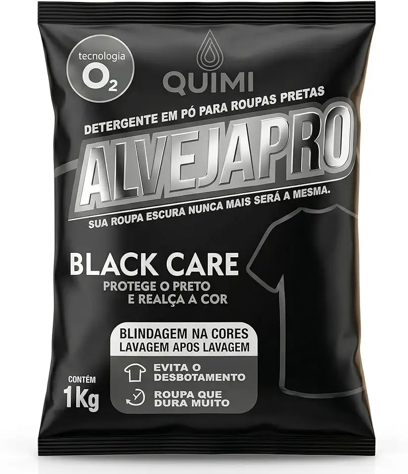 Percarbonato Black Roupas Pretas | Limpeza Profunda Protege a Cor Não Desbota | 1KG