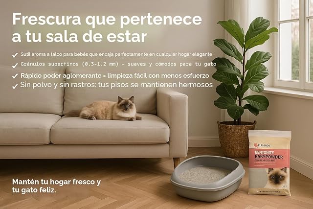 Foto 3 de 5 de Flamingo Arena para Gatos - Arena aglomerante - Aroma a Talco de bebé - 12L (12KG) para 10 semanas