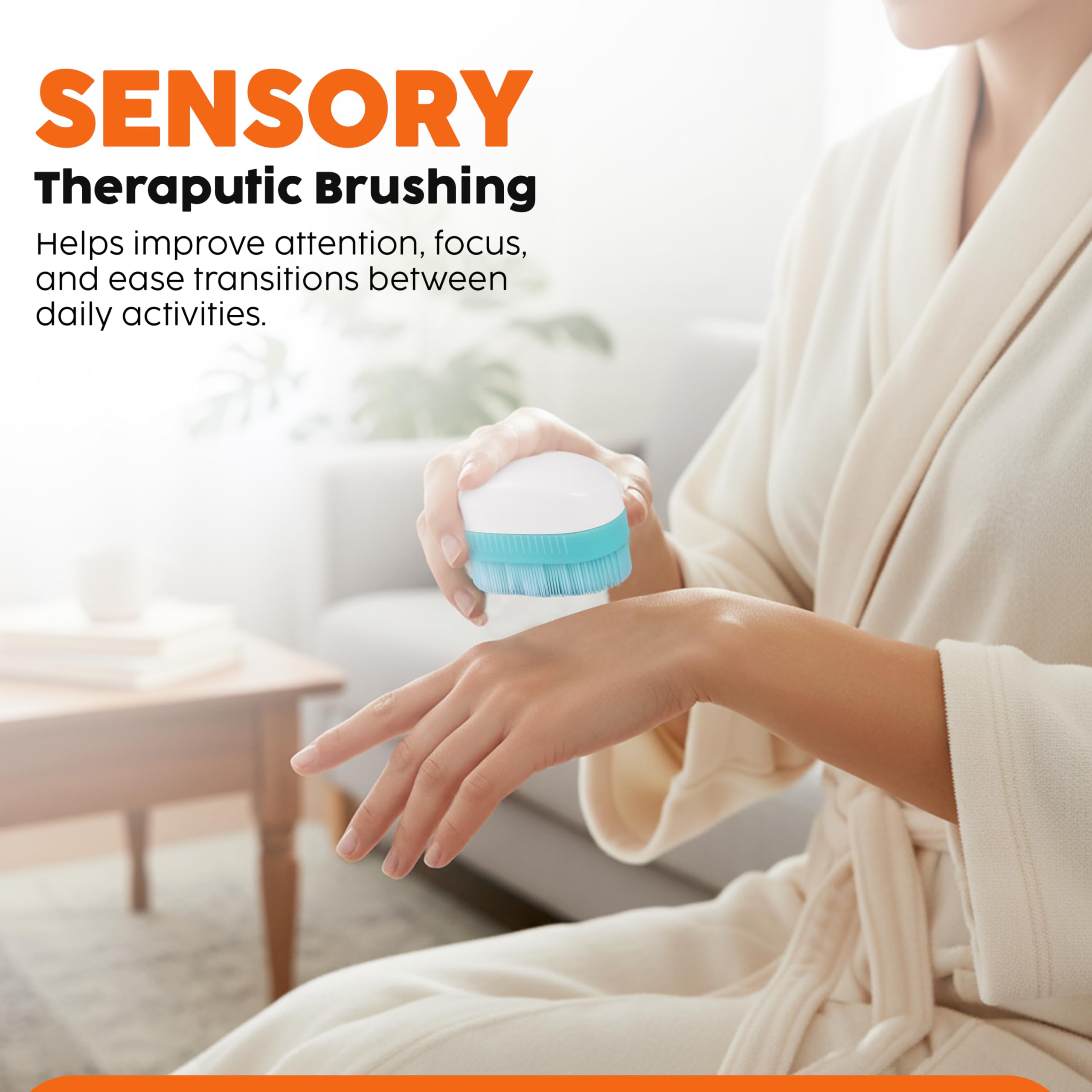 Wilbarger Method Therapy Sensory Brush, 6 Pack(Colored) Therapressure Brush — Amazon image 6