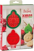 Decora 0255039 Christmas Bauble Cutter and Marker, Plastic, The Ideal Kit for Decorating Decorations, Sugar Paste or Rubber, Made in Italy, Original Design, Pack of 3
