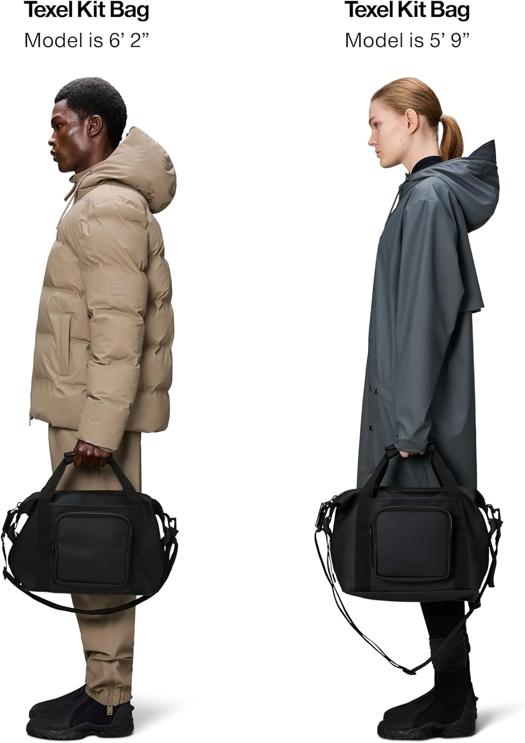 RAINS Texel Kit Bag - Waterproof for Work, Multiple Storage Options, Shoulder & Crossbody, Fits Telescopic Handle Suitcases - Image 6